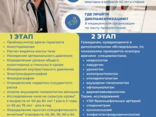 Подумай о здоровье, пройди диспансеризацию!
